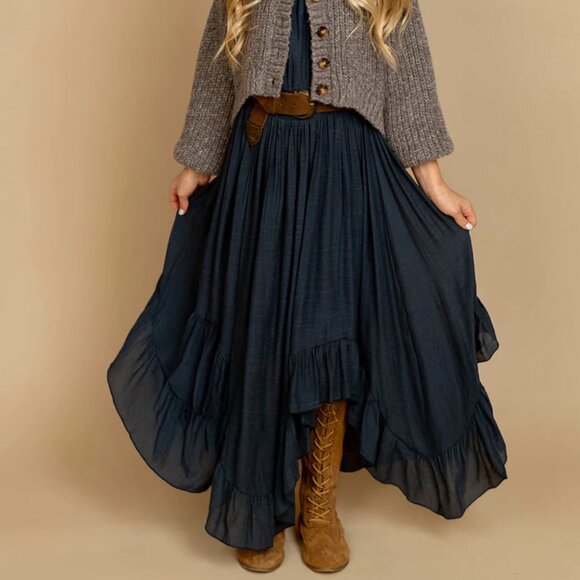 NWT Joyfolie Girls' Briley Dress in Navy Size 12 or 14 - Picture 3 of 6